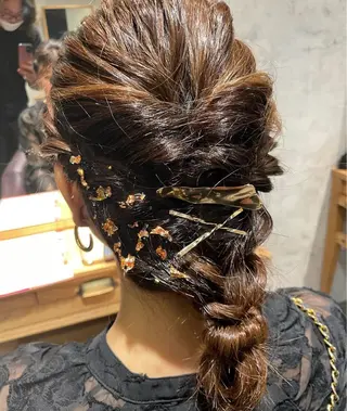 ミディアム カラー ヘアアレンジ トップスタイリスト Shoyaのヘアスタイル