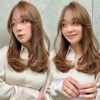 セミロング カラー レイヤー/髪質改善 Lond ambreのヘアスタイル