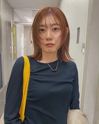 ミディアム カラー 砂原 ひよりのヘアスタイル
