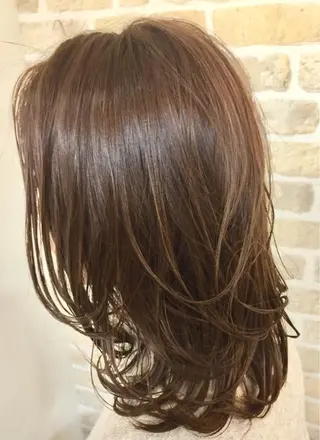 ミディアム カラー 髪質改善 LIME 長野駅のヘアスタイル