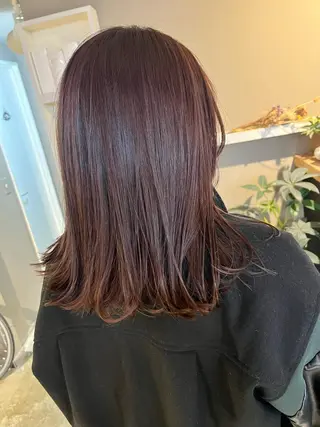 ミディアム カラー ヘアアレンジ キッズ ネイル マツエク・マツパ アイブロウ 透明感カラー🤎 ゆりのヘアスタイル