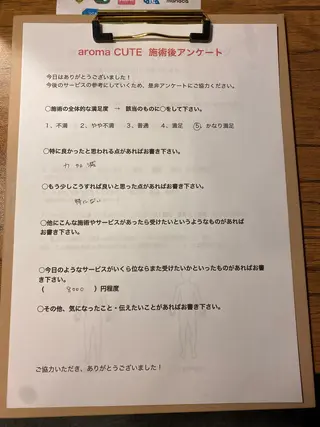 喜多良助 aroma CUTEのエステ・リラクイメージ