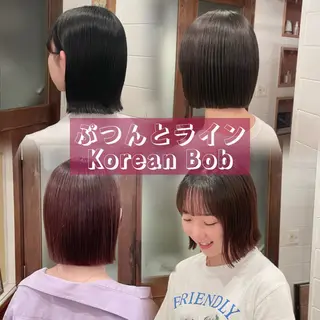 ショート カラー ボブ/縮毛矯正/レイ ヤー♡Natsukiのヘアスタイル