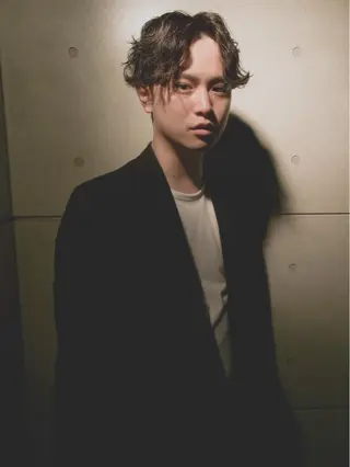 ショート パーマ メンズ 原宿↔︎浦和　美容師 折笠　亮のヘアスタイル