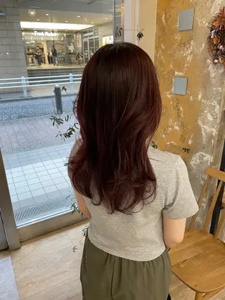 セミロング カラー Wカラー┆ブラウン ┆うる艶┆ゆうはのヘアスタイル