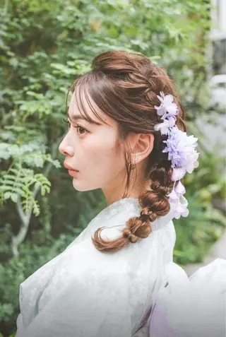 ヘアアレンジ 💎耳ツボジュエリー ×銀座美容室💎のヘアスタイル