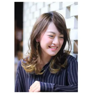 セミロング カラー パーマ ヘアアレンジ メンズ キッズ TopStylist ✂︎ Azumaのヘアスタイル