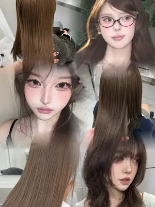 カラー うる艶透明感ベージュ / RINO🥥🤍のヘアスタイル