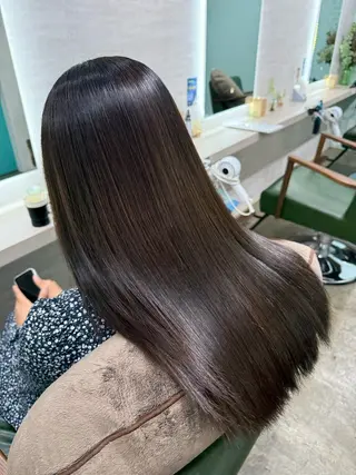ミディアム カラー 縮毛矯正/ /関内/あべももこのヘアスタイル