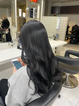 セミロング カラー ヘアアレンジ Over hair_ misakiのヘアスタイル