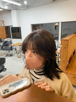 ミディアム うる艶ヘア♡韓国好き 透明感　shotaのヘアスタイル