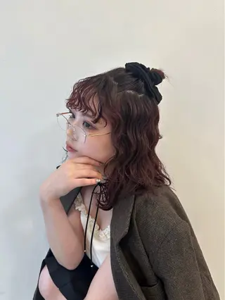 セミロング カラー ヘアアレンジ メンズモデル募集中 シプレ ayumiのヘアスタイル