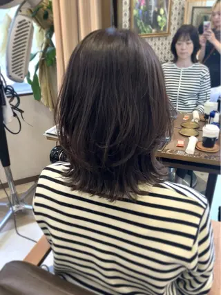 ミディアム 阿部 雲母のヘアスタイル