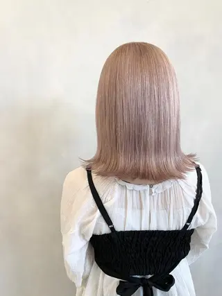 ミディアム カラー ハイトーン×レイヤー /遠藤将太のヘアスタイル