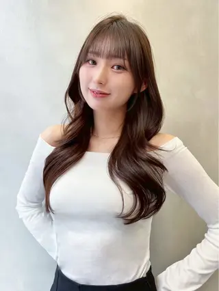 ロング 大宮🤍縮毛矯正 レイヤー🪽なるのヘアスタイル
