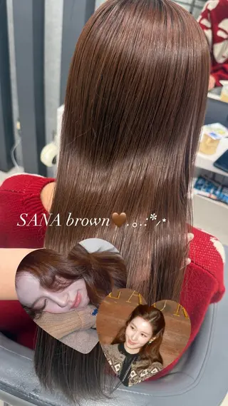 ロング カラー 阿部 優美子のヘアスタイル