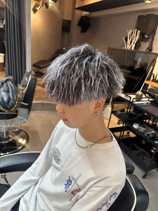 カラー パーマ メンズ 大宮メンズパーマ 波巻き/ツイスパのヘアスタイル