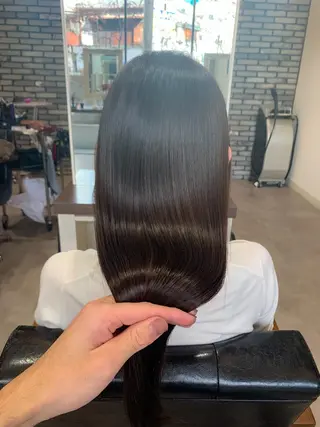 ロング カラー 地毛風ストレート/ 髪質改善/榎本流行のヘアスタイル