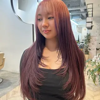 ロング カラー レイヤー/ブリーチ/ 渋谷/ルル🌿のヘアスタイル