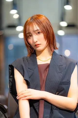 ミディアム MINX似合わせボブ 髪質改善/岩城槙乃介のヘアスタイル