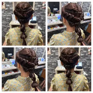 セミロング ヘアアレンジ 🎀推し活ヘアー🎀 Yuuna🐰💖のヘアスタイル