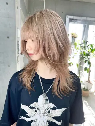 ミディアム カラー かずくん🦩名古屋 ハイトーン/レイヤーのヘアスタイル