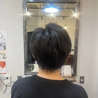 ミディアム メンズ ヘア✂️＆アイ👁️ 🫧ﾐﾕｳ🫧のヘアスタイル