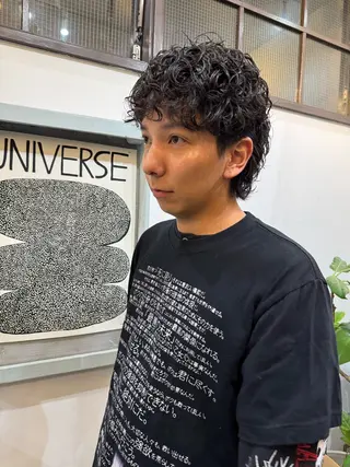 ショート パーマ パーマ/パーマ落とし /メンズカット/ヒロのヘアスタイル