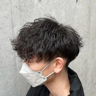 ショート パーマ メンズ 梅田茶屋町メンズ 専門美容師 山元一平のヘアスタイル