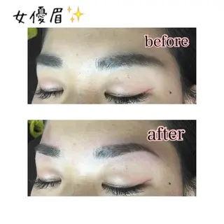 ミディアム パーマ ヘアアレンジ ネイル マツエク・マツパ 眉毛サロン DUAL 恵比寿の眉毛・アイブロウイメージ