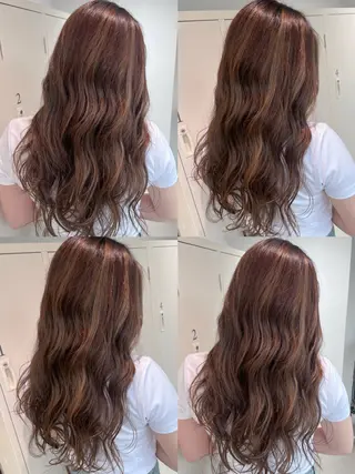 ロング カラー 艶ハイトーン‪‪🔆 ️️️安座間 希のヘアスタイル