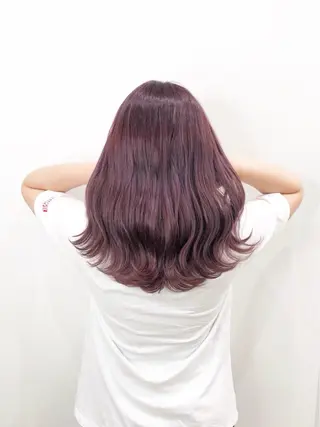 セミロング カラー 🌙HIZUKI🌙 ハイトーン 艶髪のヘアスタイル