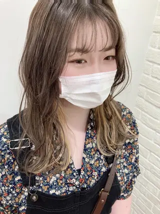 セミロング カラー パーマ ヘアアレンジ メンズ キッズ ネイル マツエク・マツパ merc. 🌼せのおのヘアスタイル