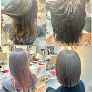カラー パーマ 畑中 夢のヘアスタイル