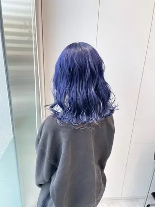 ミディアム カラー 🤍💕ブリーチカラ ーAyaka💕🤍のヘアスタイル