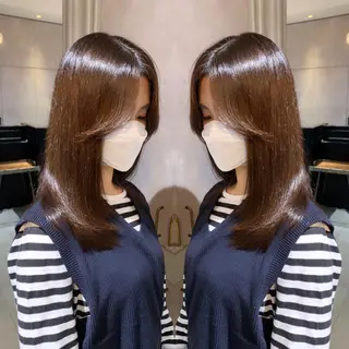 セミロング カラー 💘大人可愛く💘 Natsuki❥❥❥のヘアスタイル