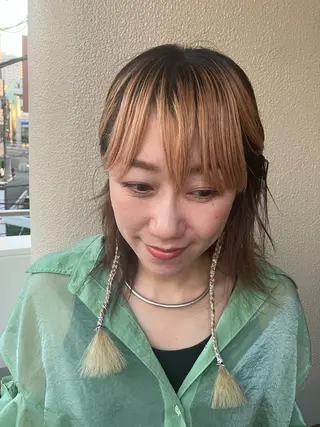ミディアム 韓国エクステ／羽エク ダブルスキル💛のヘアスタイル