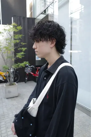 ミディアム パーマ メンズ 🌀パーマ特化 美容師🌀/しゅんのヘアスタイル