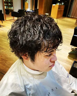 ショート パーマ メンズ 🎸メンズ朝ラク! パーマ特化ren🎸のヘアスタイル