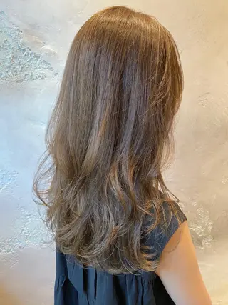 ロング カラー ブリーチなし 透明感カラー/艶髪のヘアスタイル