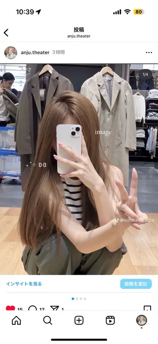 カラー 透明感ベージュ 🎀Anju/渋谷のヘアスタイル