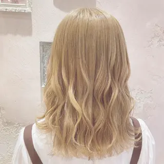 ミディアム カラー 韓国風ヘア✻透明感 カラー✻yukaのヘアスタイル