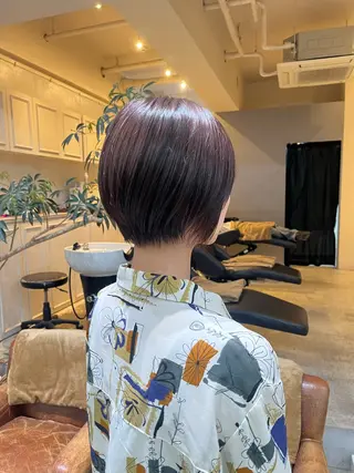 ショート 髪質改善×ブリーチ 無しWカラー🫧天神のヘアスタイル
