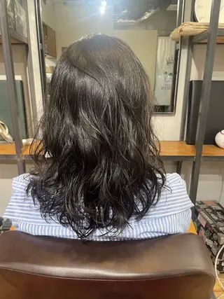 セミロング パーマ 海外ヘア🇺🇸✨ 恵比寿　MIYUKIのヘアスタイル