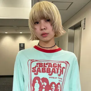 ショート ボブ/ハイトーン/ 岡山駅/別曽遥也のヘアスタイル