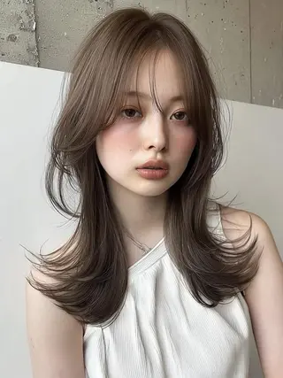 セミロング 🎀透明感カラー/ yuka🎀のヘアスタイル