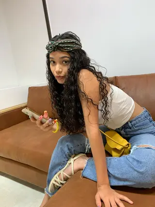 ロング パーマ 東風上 亮介のヘアスタイル