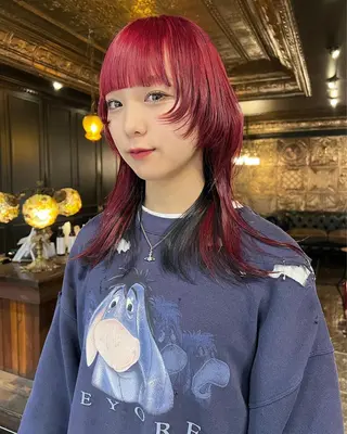 セミロング カラー haco＋所属・圧倒的デザイン力 店長🎨RENAのヘアスタイル