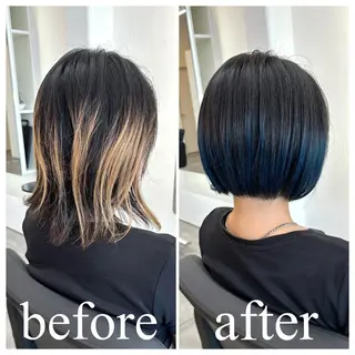 ミディアム カラー 山本 駿介のヘアスタイル