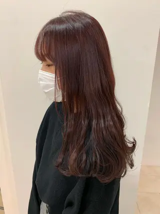 ロング カラー 顔まわりカット✄ ベージュカラー🧸のヘアスタイル